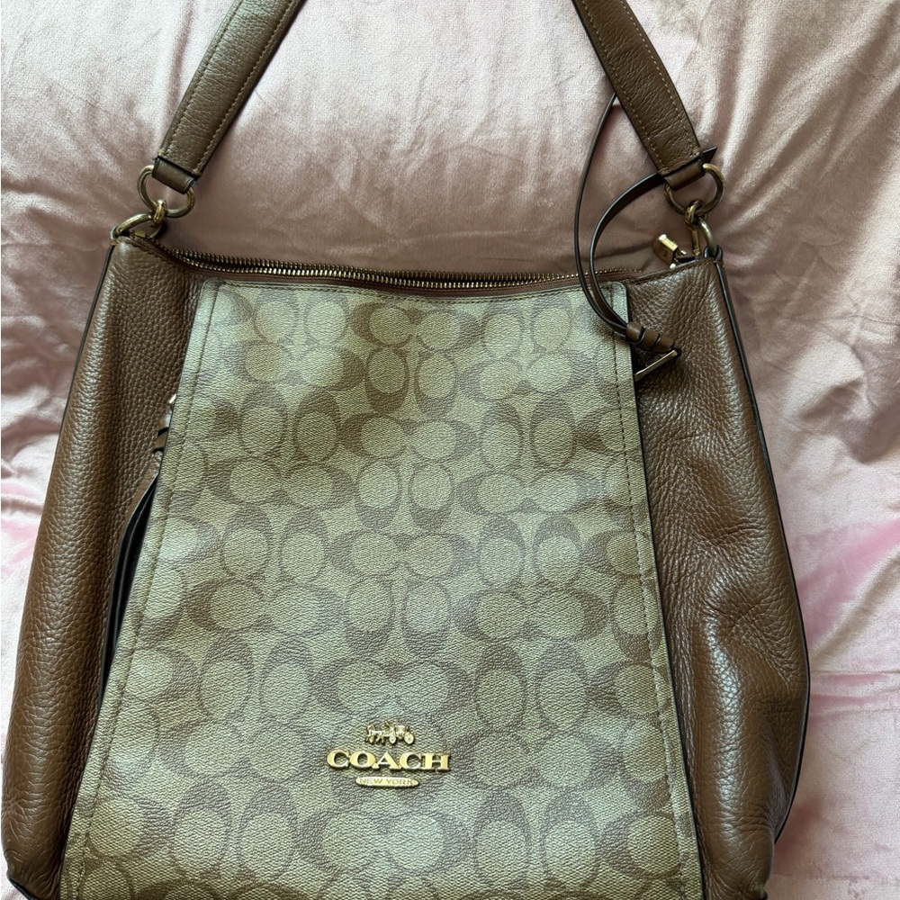 Coach Brown Signature Tote Bag